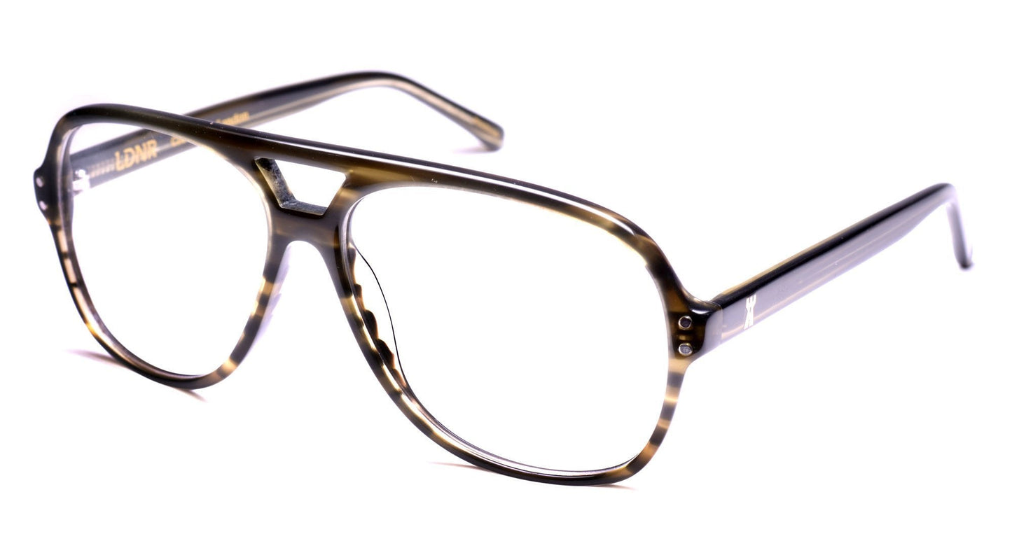LDNR Heron Glasses (Green Stripe)